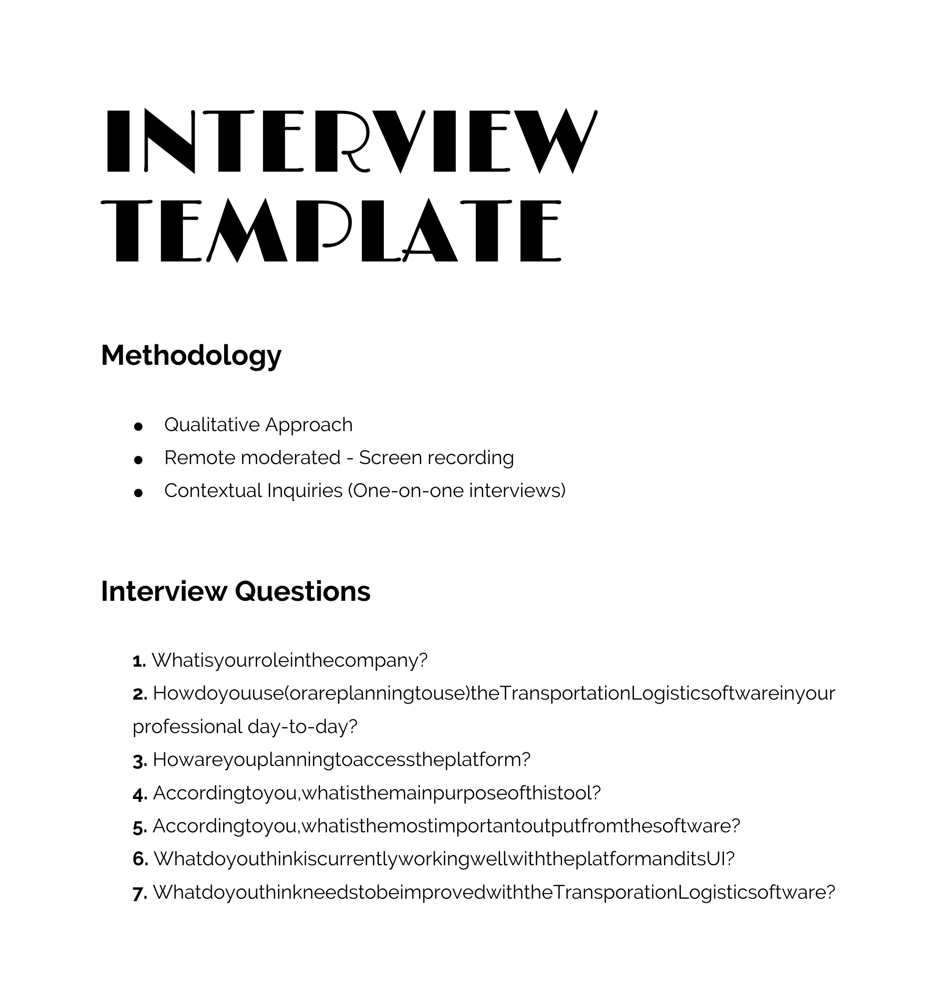 Interview Template