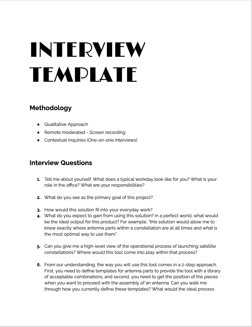 Interview Template