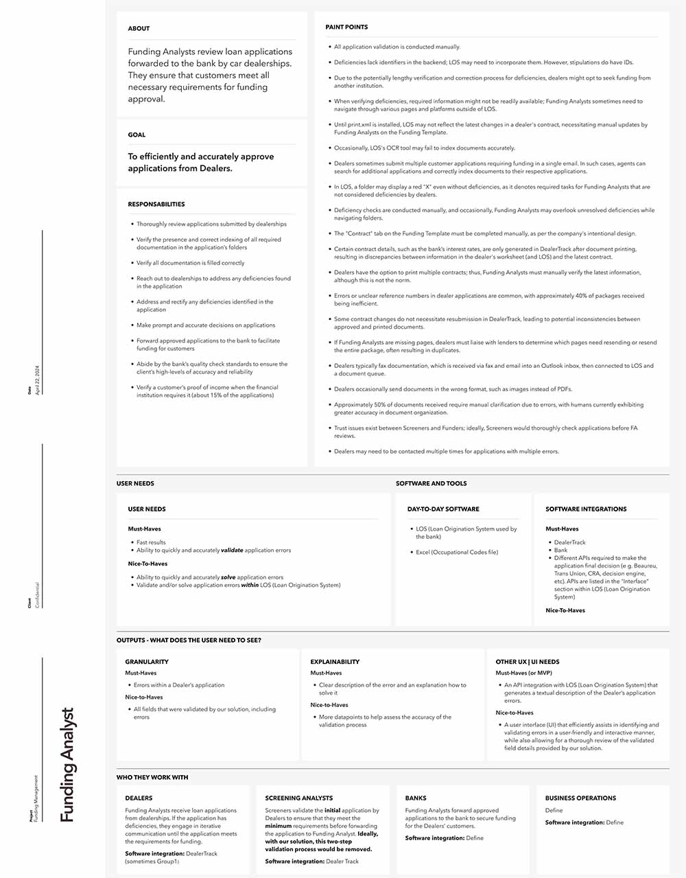 Funding Analyst Persona
